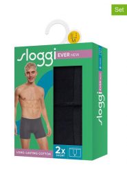 Sloggi Bokserki (2 pary) "Ever" w kolorze czarnym rozmiar: M. Czarne bokserki męskie Sloggi, bez wzorów. Za 79.03 zł.