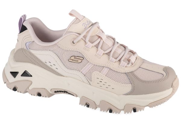 Buty sportowe Sneakersy damskie, D'Lites Hiker. Brązowe buty sportowe na co dzień damskie Skechers, bez wzorów, z materiału, trekkingowe. Za 379.99 zł.