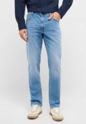 Męskie Spodnie jeansowe Mustang Style Washington Straight Denim Blue 1017439 5000 403. Niebieskie spodnie materiałowe męskie Mustang, bez wzorów, z denimu. Za 219.99 zł.