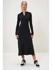 Trend Alacati Sukienka w kolorze czarnym rozmiar: L. Czarne sukienki damskie Trend Alacati, l, bez wzorów, prążkowane, bez kołnierzyka, bez ramiączek, maxi. Za 100.04 zł.