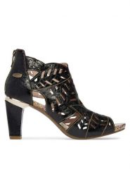 Laura Vita Sandały Albane 48 Czarny. Czarne sandały damskie Laura Vita, bez wzorów, ze skóry, bez obcasa, na słupku. Za 529.99 zł.