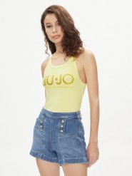 Liu Jo Top MA4327 J4695 Żółty Slim Fit. Żółte topy damskie Liu Jo, xl, bez wzorów, z wiskozy, bez kołnierzyka. Za 159.99 zł.