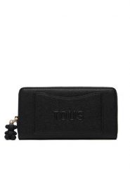 TOUS Portfel 2002374051 Czarny. Czarne portfele damskie Tous, bez wzorów, ze skóry. Za 499.99 zł.