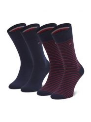 Tommy Hilfiger Skarpety długie 100001496 Granatowy. Niebieskie skarpetki męskie Tommy Hilfiger, bez wzorów, z materiału. Za 49.99 zł.