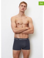 Marc O´Polo Bokserki (5 par) w kolorze granatowym i szarym rozmiar: M. Niebieskie bokserki męskie bez wzorów, z bawełny. Za 133.91 zł.