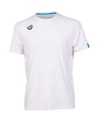 Koszulka sportowa Arena Team T-Shirt Solid. Białe bluzki sportowe damskie Arena, l, ze skóry, bez kołnierzyka, bez ramiączek. Za 135.00 zł.
