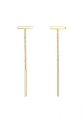 Elli Damskie kolczyki do przeciągania Pull-Through Geo Trend w srebrze próby 925 Sterling Silver Kolczyki 1 ct. Szare kolczyki damskie Elli, srebrne. Za 183.99 zł.