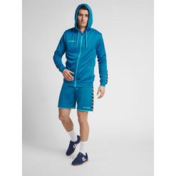 Bluza fitness męska Hummel zip hml AUTHENTIC Poly. Niebieskie bluzy bez kaptura męskie HUMMEL, bez wzorów, sportowe, bez kołnierzyka, bez ramiączek. W wyprzedaży za 186.50 zł.