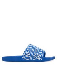 Versace Jeans Couture Klapki 78YA3SQ1 Niebieski. Niebieskie klapki i japonki męskie Versace Jeans Couture, z jeansu. Za 189.99 zł.
