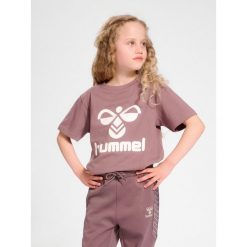 Koszulka dla dzieci Hummel hmlTres. Brązowe koszulki dziewczęce HUMMEL, bez wzorów, bez ramiączek. Za 130.50 zł.