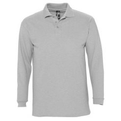 Męska Koszulka Polo Z Długim Rękawem Winter II Melange. Szare koszulki męskie z długim rękawem SOL'S, m. Za 128.99 zł.