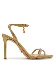 Steve Madden Sandały 11005123 Złoty. Żółte sandały damskie Steve Madden, bez wzorów, ze skóry, bez obcasa, na szpilce. Za 519.99 zł.