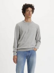 Levi's Sweter w kolorze szarym rozmiar: XL. Szare swetry męskie Levi's, s, bez wzorów, z bawełny, bez kołnierzyka. Za 138.70 zł.