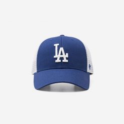 Czapka baseballowa z zapięciem na zatrzask Los Angeles Dodgers. Czapki męskie 47 Brand, bez wzorów, z bawełny. Za 129.99 zł.