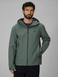 4F Kurtka przejściowa membrana 5000 męska - zielona L. Zielone kurtki męskie 4f, l, bez wzorów, ze skóry, bez kaptura. Za 299.99 zł.