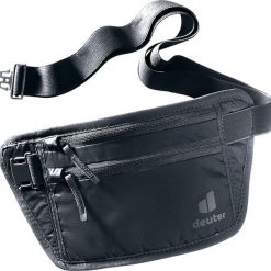 Pasek na pieniądze Security Money Belt. Czarne paski męskie Deuter, bez wzorów, z materiału. Za 73.99 zł.