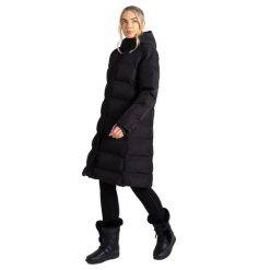 Kurtka Ocieplana Damska Wander. Czarne kurtki damskie Dare 2b, xs, z aplikacjami, z dzianiny, z kapturem. Za 436.99 zł.