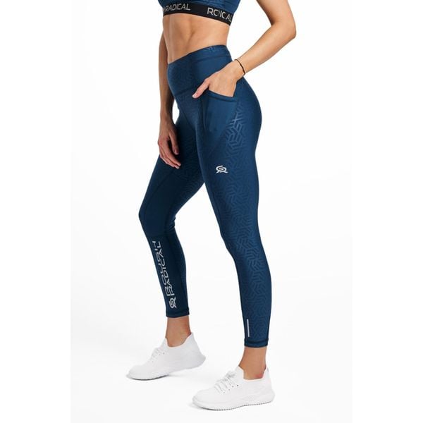 Legginsy fitness damskie Rough Radical Speed X. Niebieskie legginsy damskie ROUGH RADICAL, m, bez wzorów, do biegania. W wyprzedaży za 144.42 zł.