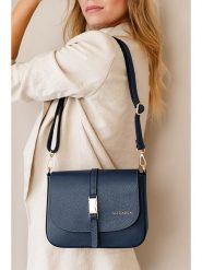 Lia Biassoni Skórzana torebka w kolorze granatowym - 24 x 18 x 8 cm rozmiar: onesize. Niebieskie torebki klasyczne damskie Lia Biassoni, bez wzorów, z materiału, bez dodatków. Za 295.99 zł.