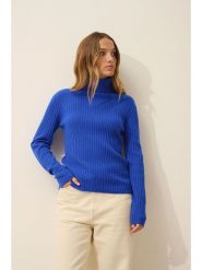 Just Cashmere Kaszmirowy golf "Miraya" w kolorze niebieskim rozmiar: XXL. Niebieskie golfy damskie Just Cashmere, xxl, bez wzorów, z kaszmiru, bez ramiączek. Za 307.46 zł.