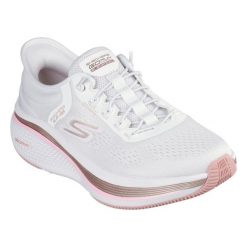Buty Skechers Slip-ins Go Run Elevate 2.0 - Banyan 129006-WPK białe. Białe buty sportowe na co dzień damskie bez wzorów, na fitness i siłownię. Za 654.09 zł.