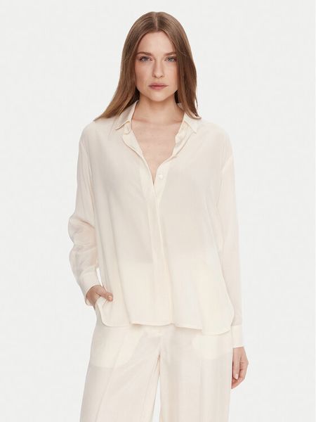 Marella Koszula Rocker 2523116032 Écru Regular Fit. Koszule damskie Marella, bez wzorów, z jedwabiu, bez kołnierzyka, bez ramiączek. Za 1,019.00 zł.