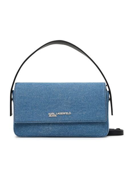 Karl Lagerfeld Jeans Torebka A3W30326 Niebieski. Niebieskie torebki klasyczne damskie Karl Lagerfeld Jeans, bez wzorów, z bawełny, bez dodatków. Za 359.99 zł.