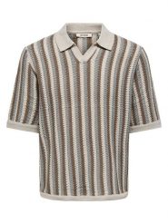 ONLY & SONS Sweter "Onsthue" w kolorze beżowym rozmiar: S. Brązowe swetry męskie Only & Sons, s, bez wzorów, bez kołnierzyka. Za 69.91 zł.