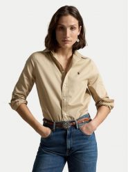 Polo Ralph Lauren Koszula 211A92177016 Beżowy Classic Fit. Brązowe koszule damskie Polo Ralph Lauren, s, bez wzorów, z bawełny, bez kołnierzyka, bez ramiączek. Za 729.99 zł.