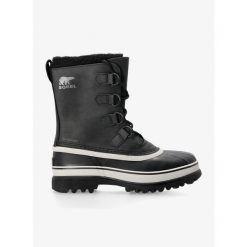 Buty zimowe męskie Sorel Caribou WP. Czarne buty trekkingowe męskie Sorel, na zimę, bez zapięcia, trekkingowe. Za 489.99 zł.