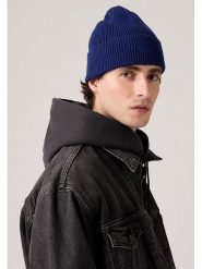 Levi's Czapka beanie w kolorze granatowym rozmiar: onesize. Niebieskie czapki męskie Levi's, bez wzorów, z bawełny, sportowe. Za 43.99 zł.