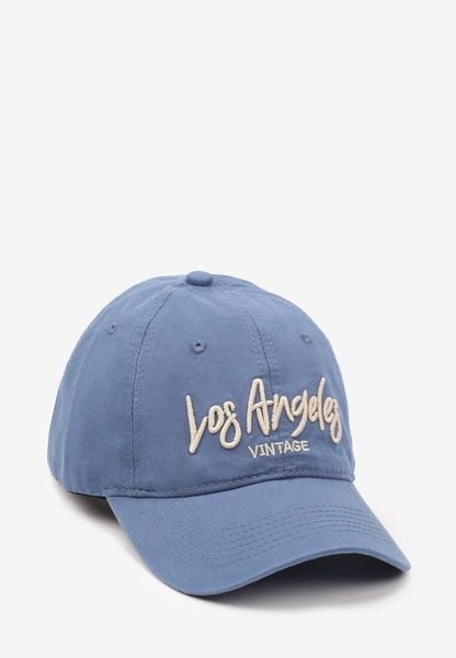 Niebieska Bawełniana Czapka z Daszkiem z Regulowanym Zapięciem Firzedi. Niebieskie czapki z daszkiem damskie Born2be, bez wzorów, z bawełny. Za 34.99 zł.