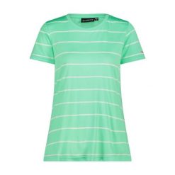 Koszulka w paski z okrągłym dekoltem damska CMP. Czerwone bluzki damskie CMP, bez wzorów, bez kołnierzyka. Za 135.45 zł.