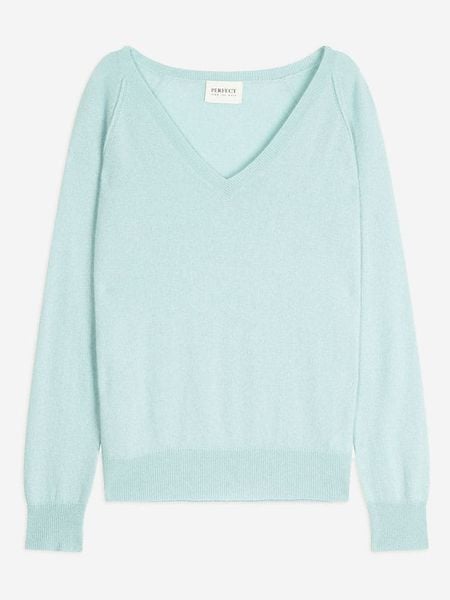 Perfect Cashmere Kaszmirowy sweter "Penelope" w kolorze miętowym rozmiar: L. Zielone swetry klasyczne damskie Perfect Cashmere, l, z kaszmiru, bez kołnierzyka. Za 479.95 zł.