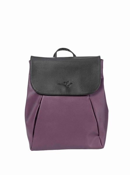 Plecak Triumph 16L ze sztucznej skóry – śliwkowo-czarny Meatfly. Fioletowe plecaki damskie Meatfly, bez wzorów, z materiału, biznesowe. Za 237.99 zł.