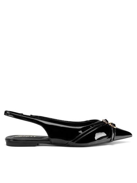 JENNY Sandały LH24032-1 Czarny. Czarne sandały damskie Jenny, bez wzorów, z materiału, bez obcasa, na płaskiej podeszwie. Za 79.99 zł.