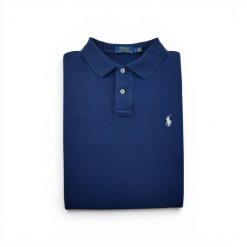 Second life - Koszulka Polo Ralph Lauren męska z krótkim rękawem - Stan dobry. Niebieskie koszulki polo męskie Ralph Lauren, l, bez wzorów, z tkaniny, bez ramiączek. Za 106.46 zł.