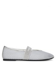 KARL LAGERFELD Baleriny KL40125 Srebrny. Szare baleriny damskie Karl Lagerfeld, bez wzorów, z materiału, bez obcasa. Za 419.99 zł.