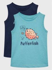 Zippy Komplet 2 t-shirtów ZBBAP0303 23017 Kolorowy Regular Fit. T-shirty chłopięce Zippy, bez wzorów, z bawełny, bez ramiączek. Za 59.99 zł.