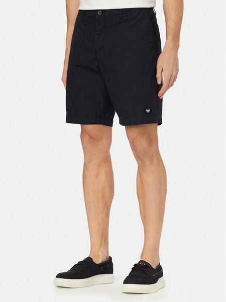 Emporio Armani Szorty materiałowe EM000591 AF20428 UB102 Granatowy Regular Fit. Niebieskie szorty męskie Emporio Armani, z bawełny, bez kołnierzyka. Za 341.99 zł.