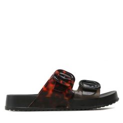 Klapki Melissa. Czarne klapki damskie Melissa, bez wzorów, bez obcasa. Za 239.99 zł.
