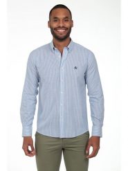 The Time of Bocha Koszula - Regular fit - w kolorze błękitnym rozmiar: XXL. Niebieskie koszule męskie The Time of Bocha, xxl, bez wzorów, z bawełny, bez kołnierzyka, bez ramiączek. Za 130.99 zł.