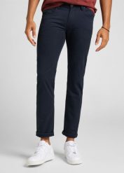 SPODNIE MĘSKIE LEE DAREN ZIP FLY SKY CAPTAIN L707QX62 112118371. Spodnie materiałowe męskie Lee, bez wzorów, z jeansu. Za 209.99 zł.