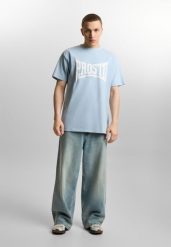 Koszulka sportowa męska Prosto Ever z krótkim rękawem. Niebieskie t-shirty sportowe męskie Prosto., m, z bawełny, bez ramiączek. Za 144.99 zł.