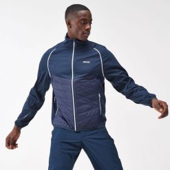 Męska kurtka turystyczna hybrydowa ocieplana Steren. Czerwone kurtki męskie Regatta, m, bez wzorów, sportowe, bez kaptura. Za 244.99 zł.