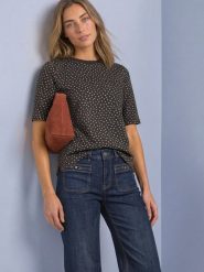Street One Koszulka Kobiety Dżersej brązowy, 44. Brązowe t-shirty damskie Street One, bez wzorów, z dżerseju, bez kołnierzyka. Za 149.95 zł.