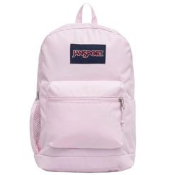 Plecak sportowo-turystyczny damski Cross Town Plus Backpack. Czerwone plecaki damskie JanSport, bez wzorów, z materiału, sportowe. Za 159.99 zł.