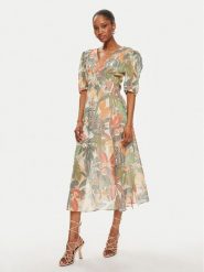 TWINSET Sukienka letnia 241TT2451 Kolorowy Regular Fit. Sukienki damskie Twinset, na lato, bez wzorów, z bawełny, bez kołnierzyka, bez ramiączek. Za 999.99 zł.