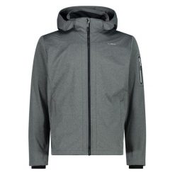 Kurtka turystyczna z kapturem CMP. Szare kurtki męskie CMP, bez wzorów, sportowe, z kapturem. Za 356.00 zł.