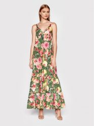 Liu Jo Sukienka letnia WA2143 T4883 Zielony Regular Fit. Zielone sukienki damskie Liu Jo, na lato, bez wzorów, z bawełny, bez kołnierzyka, bez ramiączek. Za 729.99 zł.